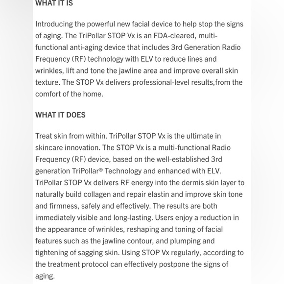 TriPollar STOP Vx Facial Renewal, Reshaping & Rejuvenation Device, NWT - Picture 12 of 12